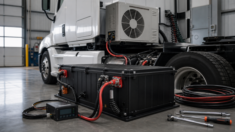Anti-Idling Compliance Battery Solutions for Semi-Trucks